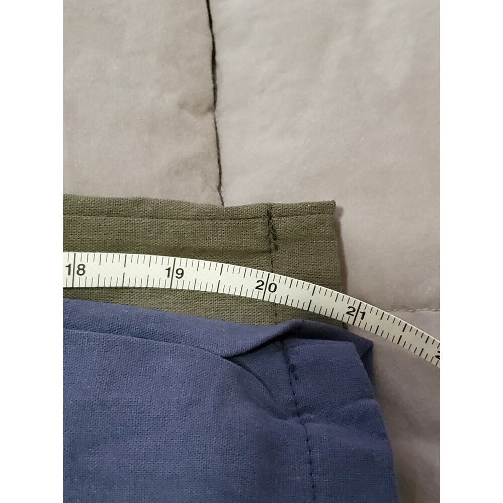 Lot 2 Womens 2XL Linen Blend Capri Pants Blue Olive Green Pull On Ankle NWOT - Picture 8 of 16